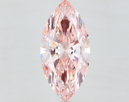 7.10 Carat Marquise Cut Fancy Pink IGI Certified Lab Grown Diamond, VS1 Clarity