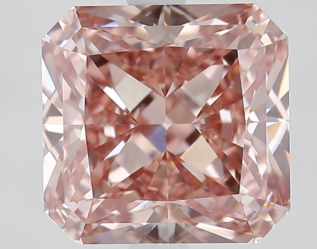 3.53 CT Square Cut Lab Grown Diamond Fancy Pink VS1 IGI Certified | Lab Created Diamond for Rings