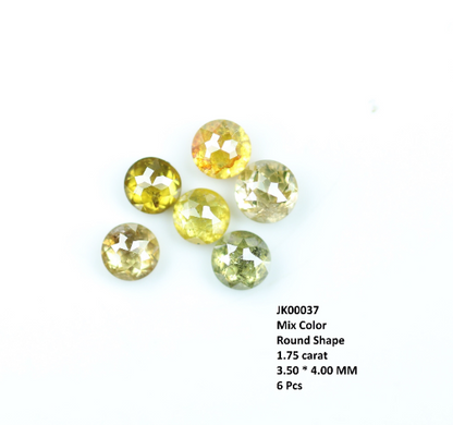 1.75 CT Round Rose Cut Mix Color Diamond For Making Beautiful Jewelry - JayKrishna Diamond