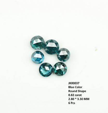 0.82 CT Blue Rose Cut Natural Loose Diamond For Making Jewelry - JayKrishna Diamond