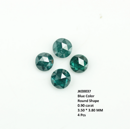 0.90 CT Natural Loose Treated Blue Rose Cut Diamond For Earrings - JayKrishna Diamond