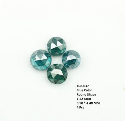 1.42 CT Treated Blue Rose Cut Loose Diamond For Making Jewelry - JayKrishna Diamond