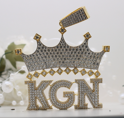 Exclusive 6.9 MM Custom Silver KGN Youngboy Pendant Unleashed! - JayKrishna Diamond