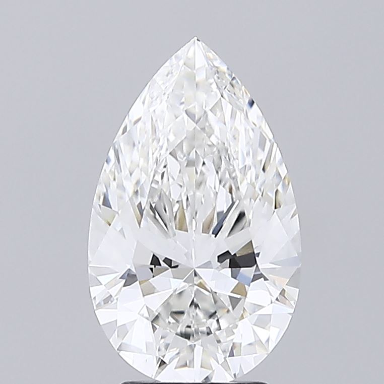3.27 CT D-VVS2 Pear Shape Lab Grown Diamond For Pendent | IGI Certified