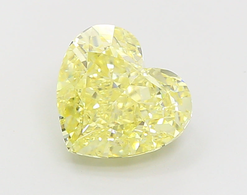 3.49 CT Fancy Yellow Heart Cut Lab Grown Diamond For Fine Jewelry | Custom Orders