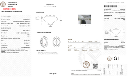 2.69 Carat Fancy Pink Lab-Grown Diamond, VS1 Clarity, IGI Certified for Ring