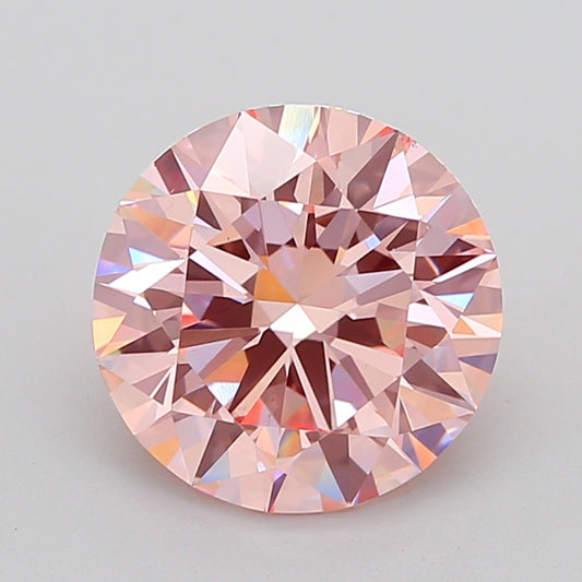 3 CT Pink Round Lab Grown Diamond for Engagement Ring | IGI Certified | Best for Anniversary Gift or Necklace