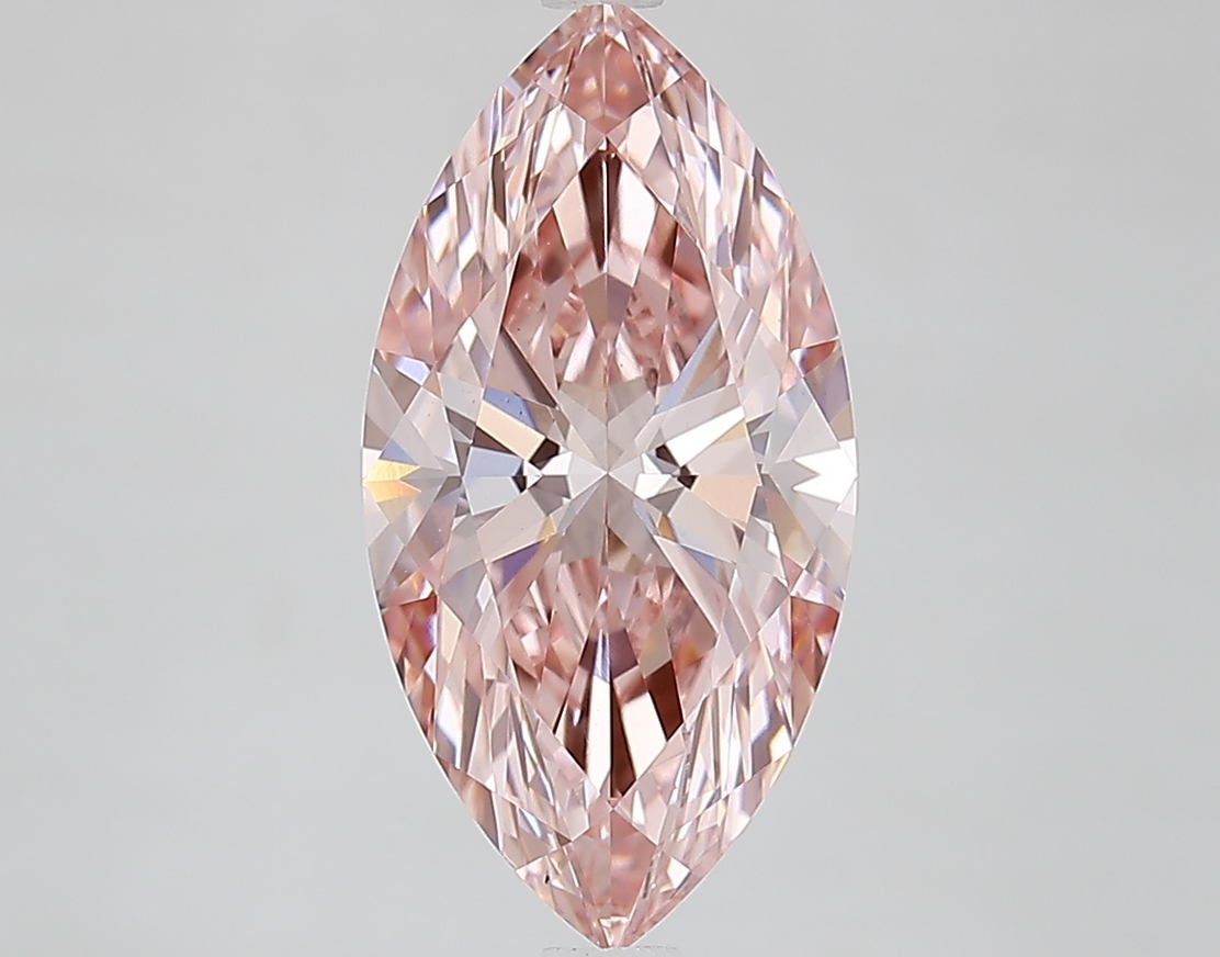 3.15 Carat Marquise Cut Fancy Pink IGI Certified Lab Grown Diamond, VS1 Clarity