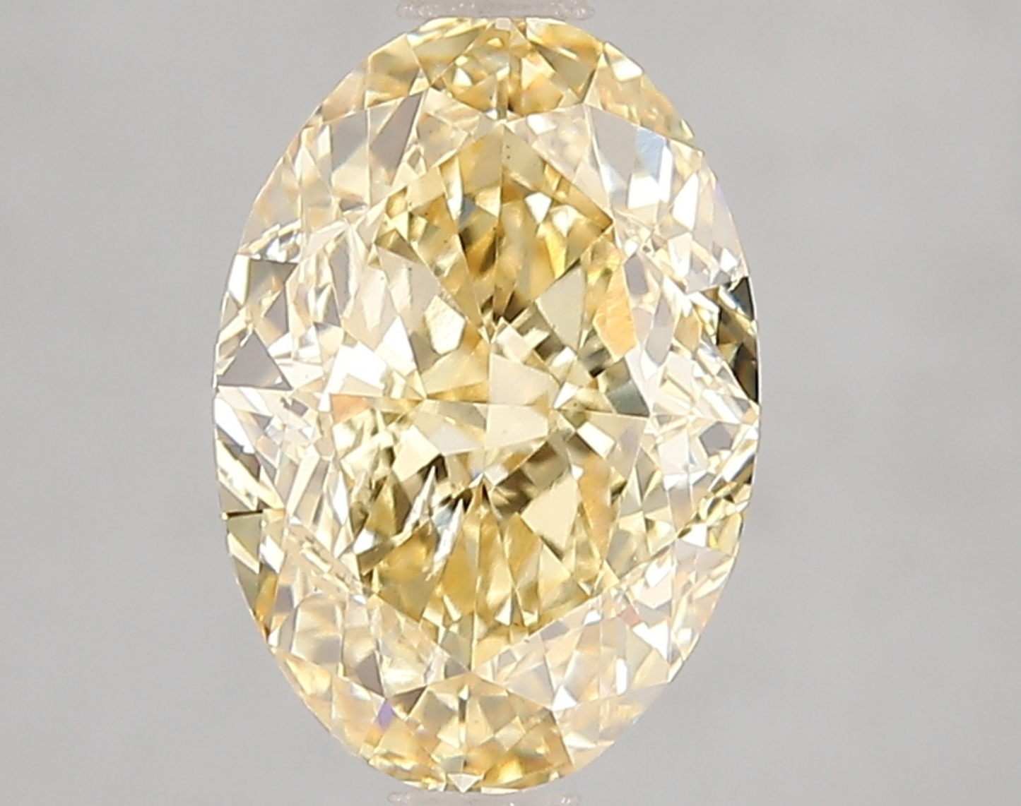 3.04ct Oval Fancy Yellow Lab Diamond IGI VS2 Eco Gemstone