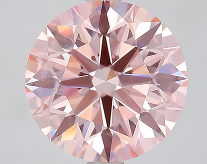 3.53 CT Round Cut Lab Grown Diamond Fancy Pink VVS2 IGI Certified | Lab Created Diamond for Rings