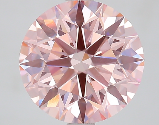 3.53 CT Round Cut Lab Grown Diamond Fancy Pink VVS2 IGI Certified | Lab Created Diamond for Rings