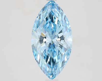 2.59 Carat Marquise Cut Fancy Blue IGI Certified Lab Grown Diamond, VS2 Clarity