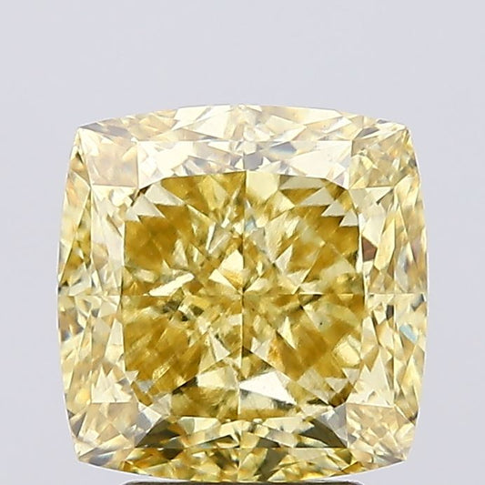 4.11 CT Yellow Square Cushion Lab Grown Diamond | Best for Engagement Ring or Anniversary Gift | IGI Certified
