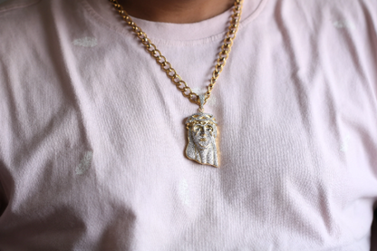 Real 925 Sterling Silver Iced Hip Hop Jesus Piece Pendant Necklace - JayKrishna Diamond