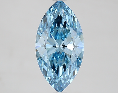 2.05 Carat Marquise Cut Fancy Blue IGI Certified Lab Grown Diamond, VS1 Clarity