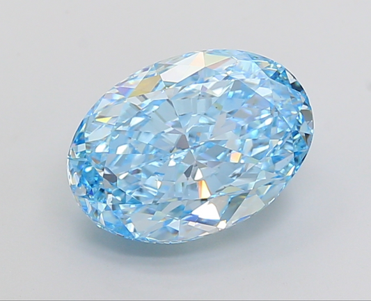 5 CT Blue Oval Lab Grown Diamond For Engagement Ring or Anniversary Gift | Gift For Wife