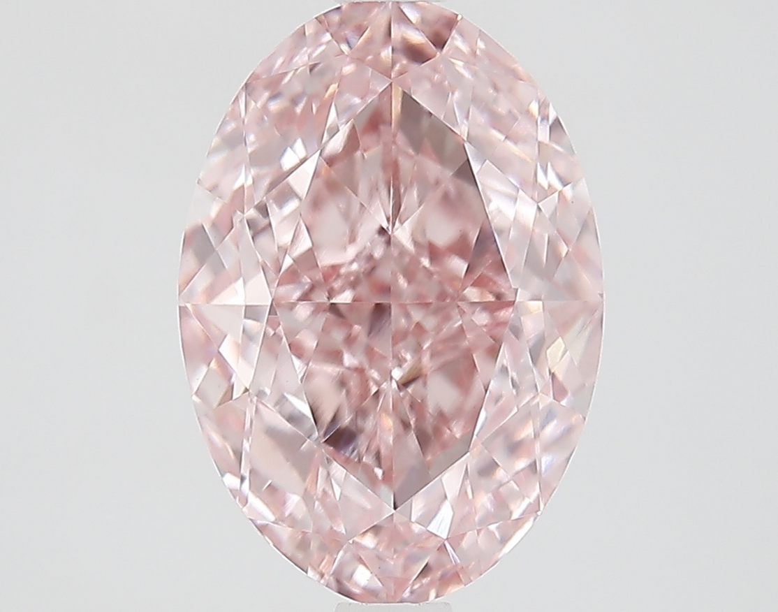 3.21 Carat Oval Cut IGI Certified Lab Grown Fancy Pink Diamond, VS1 Clarity