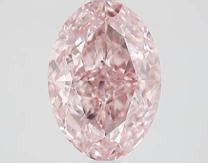 3.21 Carat Oval Cut IGI Certified Lab Grown Fancy Pink Diamond, VS1 Clarity