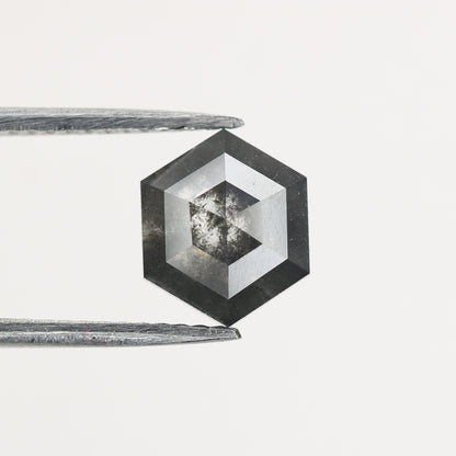 2.26 CT Natural Grey Galaxy Hexagon Shape Salt And Pepper Diamond For Her - JayKrishna Diamond