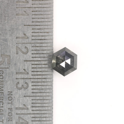 2.26 CT Natural Grey Galaxy Hexagon Shape Salt And Pepper Diamond For Her - JayKrishna Diamond