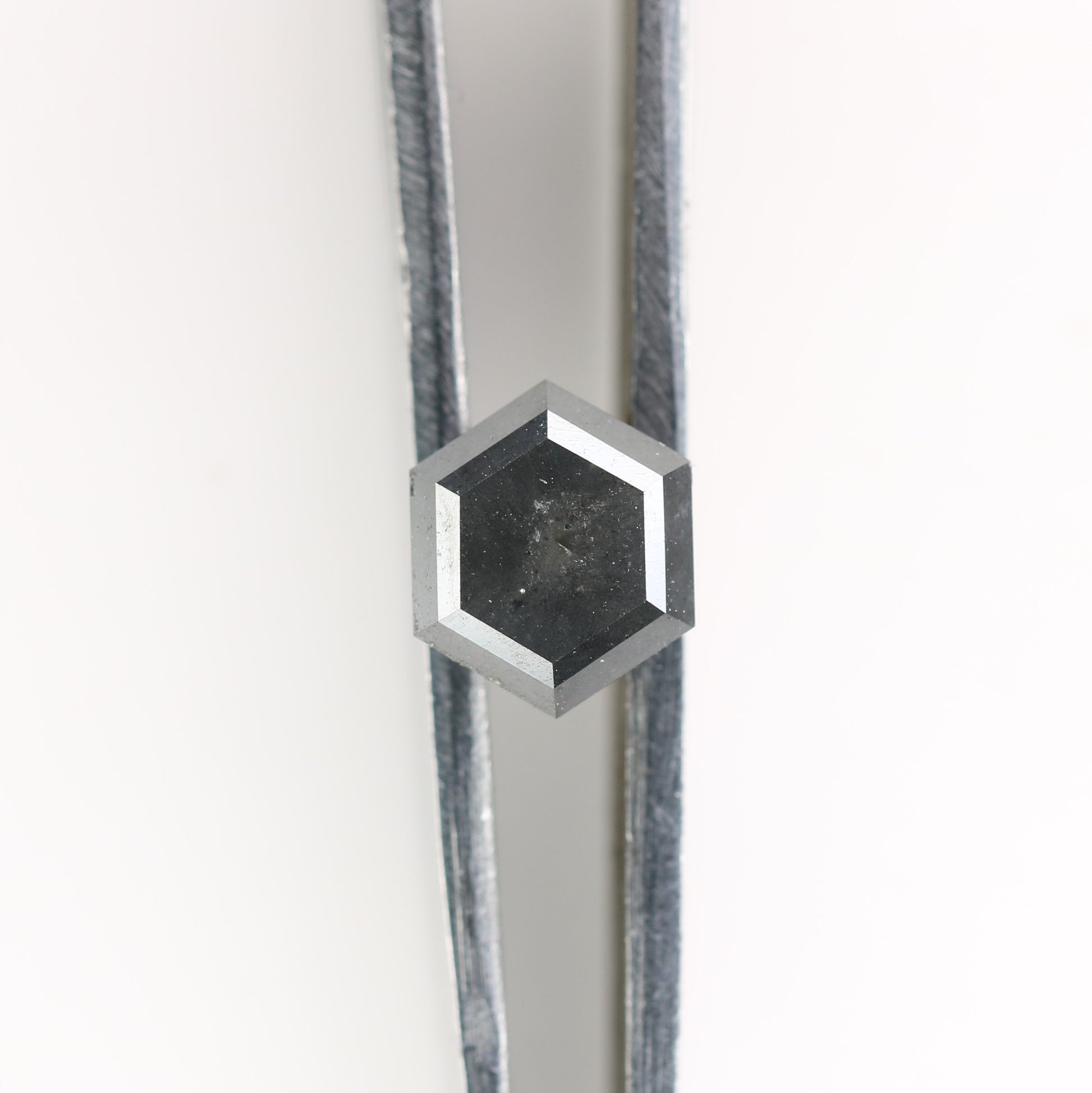 2.26 CT Natural Grey Galaxy Hexagon Shape Salt And Pepper Diamond For Her - JayKrishna Diamond