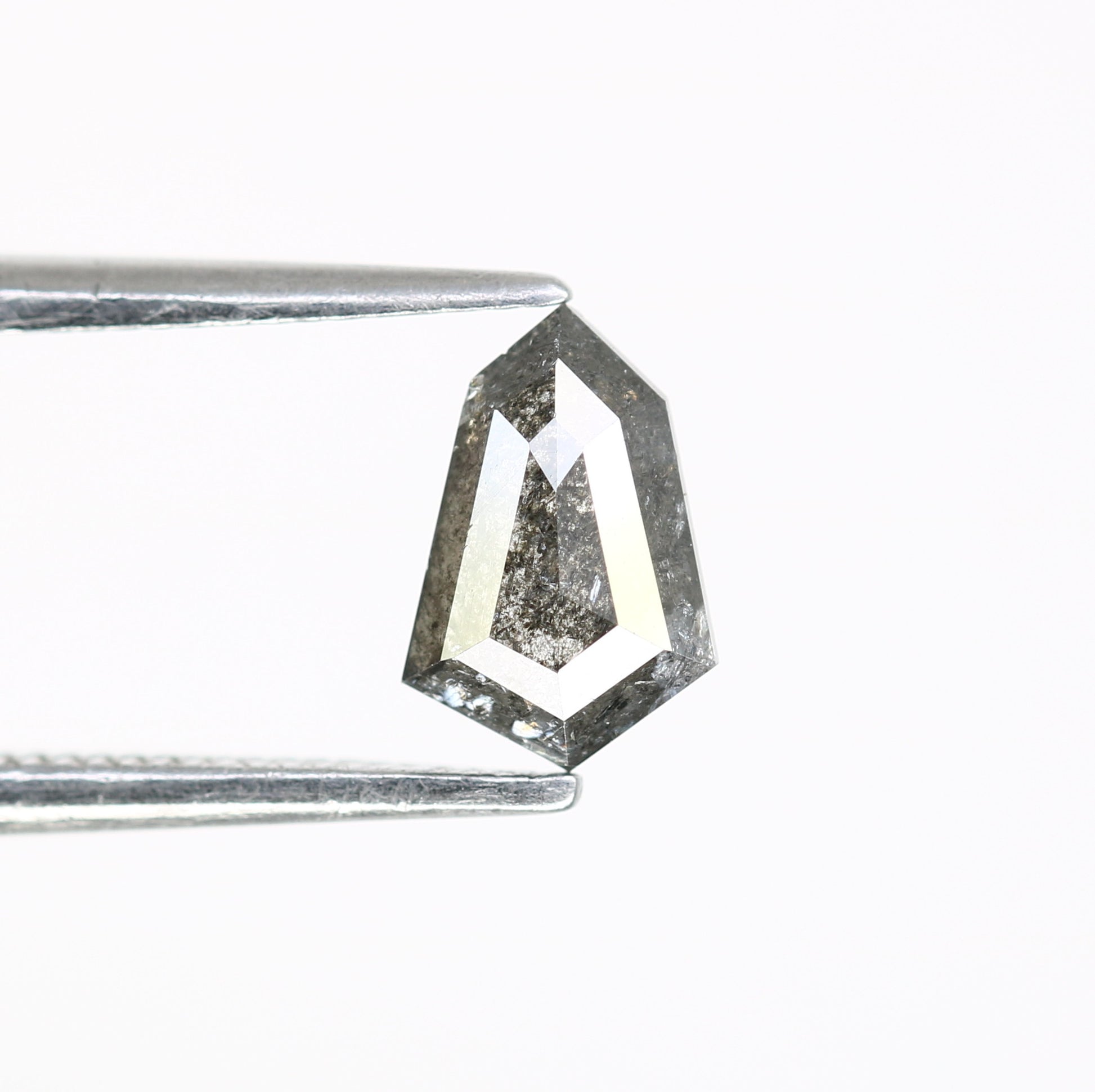 0.59 Carat Shield-Shaped Salt and Pepper Diamond – Striking Loose Gem for Celestial Galaxy Rings - JayKrishna Diamond