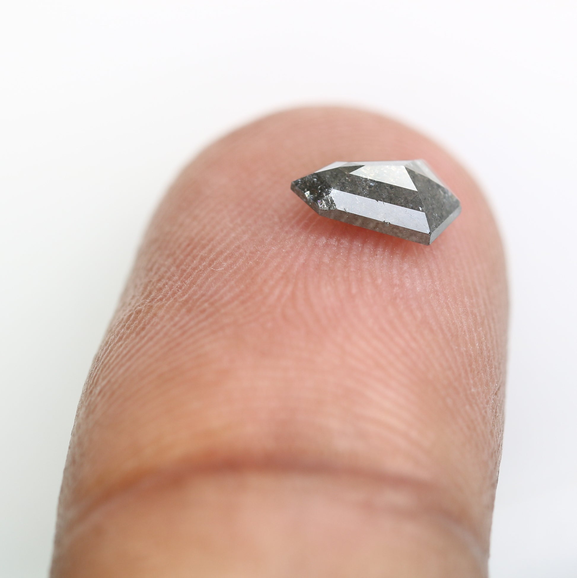 0.59 Carat Shield-Shaped Salt and Pepper Diamond – Striking Loose Gem for Celestial Galaxy Rings - JayKrishna Diamond