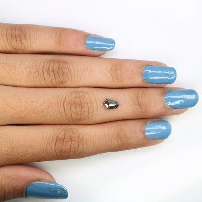 0.59 Carat Shield-Shaped Salt and Pepper Diamond – Striking Loose Gem for Celestial Galaxy Rings - JayKrishna Diamond