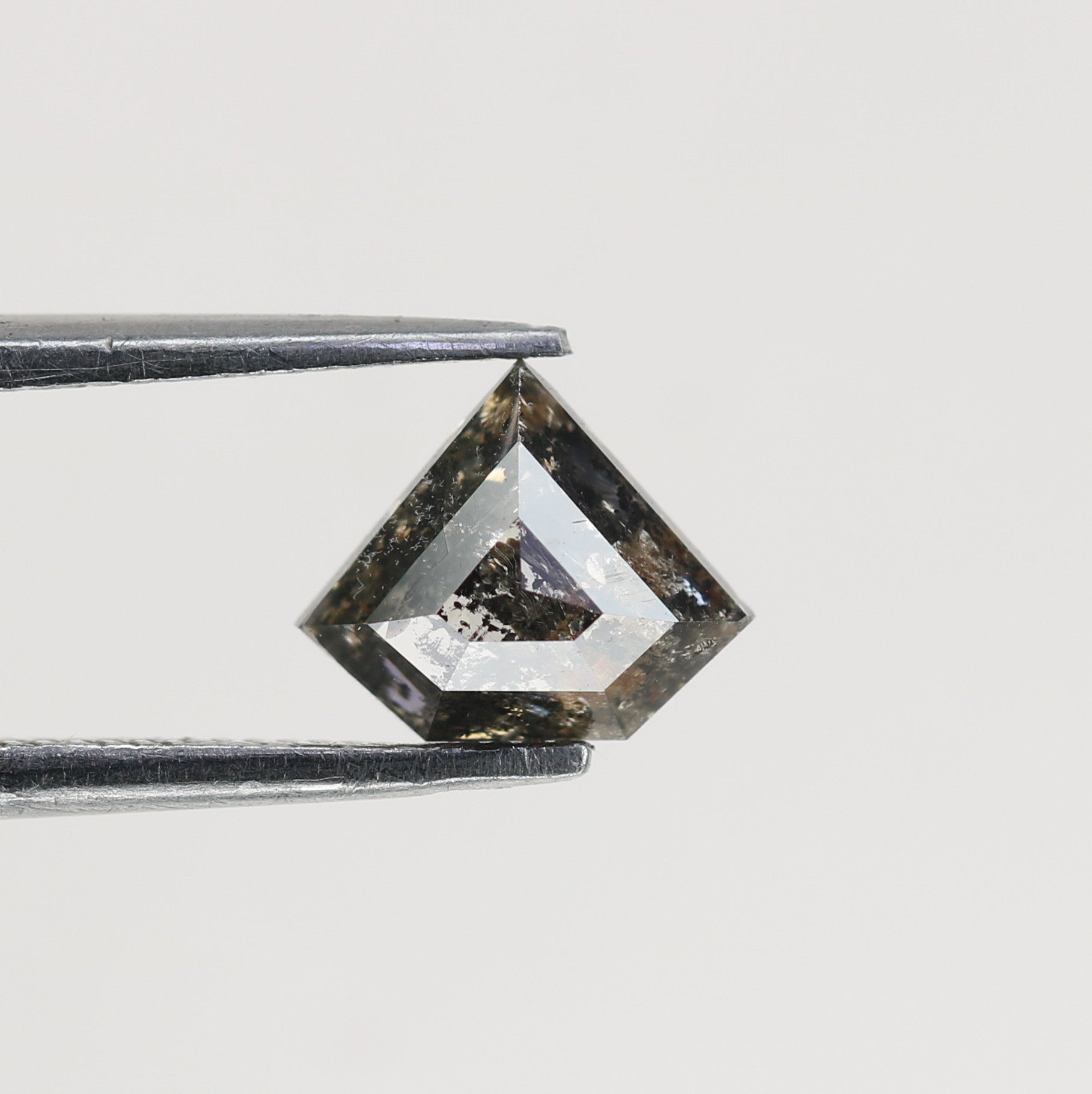 0.91 CT Natural Grey Galaxy Geometric Shape Salt And Pepper Diamond - JayKrishna Diamond