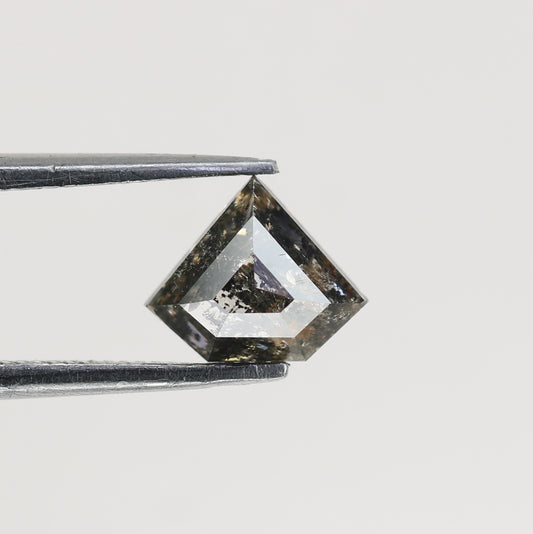 0.91 CT Natural Grey Galaxy Geometric Shape Salt And Pepper Diamond - JayKrishna Diamond