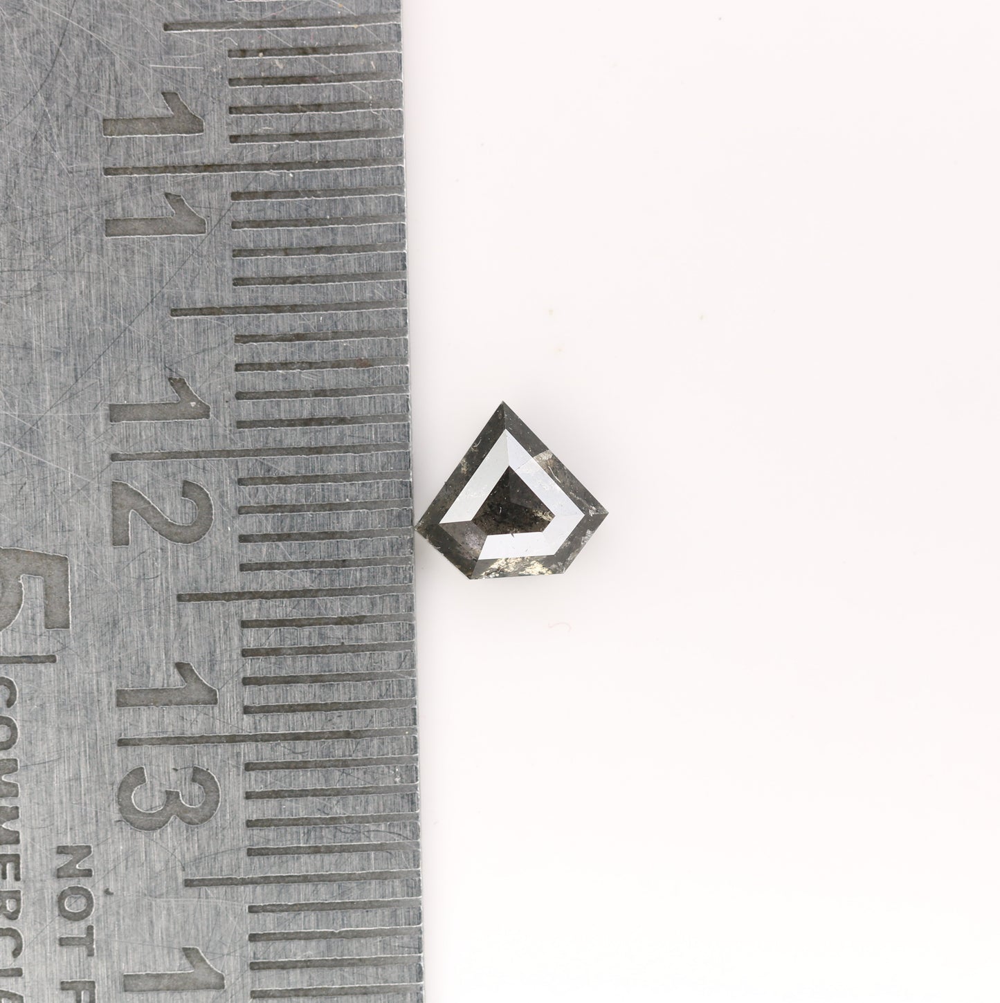 0.87 CT Natural Grey Galaxy Geometric Diamond Shape Salt And Pepper Diamond - JayKrishna Diamond