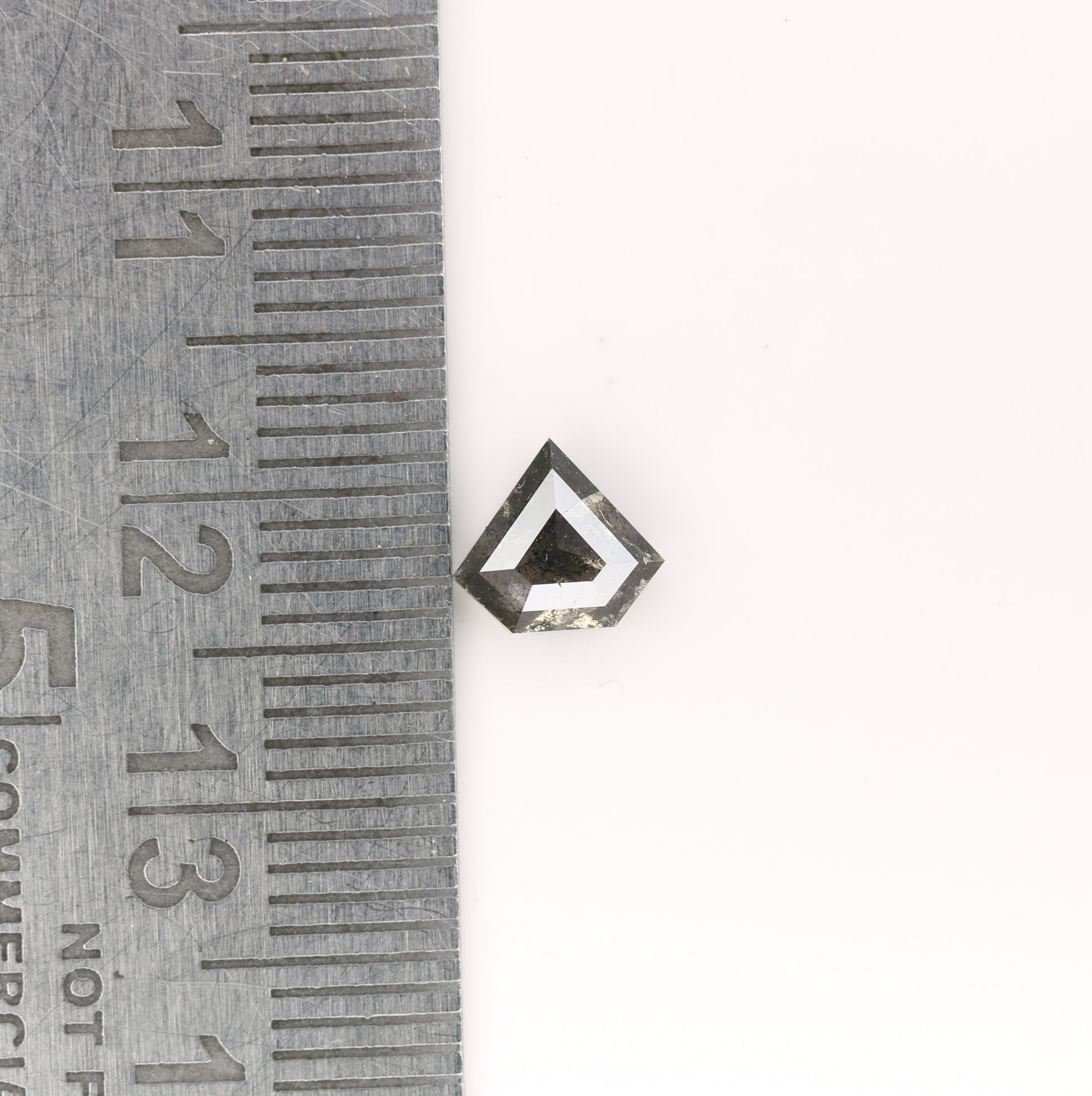 0.87 CT Natural Grey Galaxy Geometric Diamond Shape Salt And Pepper Diamond - JayKrishna Diamond