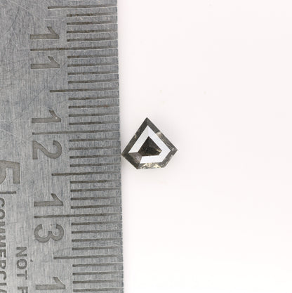 0.87 CT Natural Grey Galaxy Geometric Diamond Shape Salt And Pepper Diamond - JayKrishna Diamond
