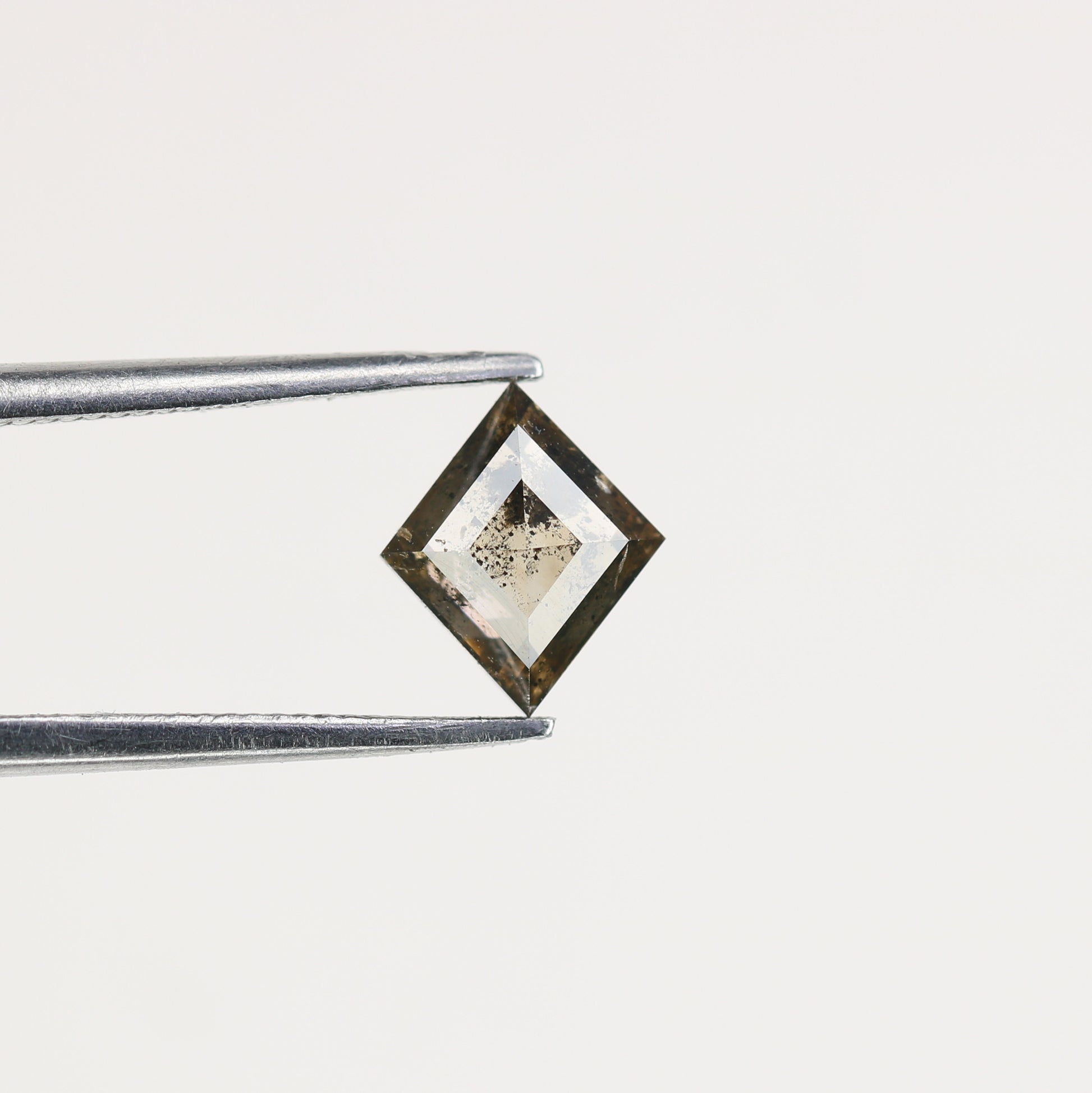 0.72 CT Natural Grey Galaxy Kite Shape Salt And Pepper Diamond For Her - JayKrishna Diamond