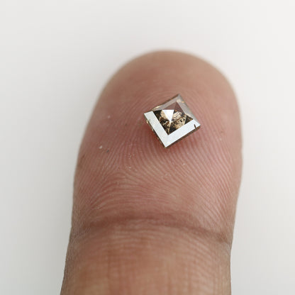 0.72 CT Natural Grey Galaxy Kite Shape Salt And Pepper Diamond For Her - JayKrishna Diamond