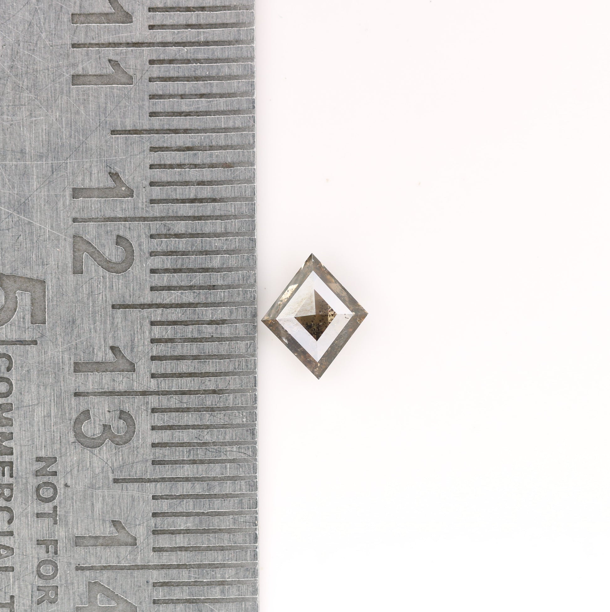 0.72 CT Natural Grey Galaxy Kite Shape Salt And Pepper Diamond For Her - JayKrishna Diamond