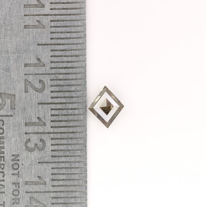 0.72 CT Natural Grey Galaxy Kite Shape Salt And Pepper Diamond For Her - JayKrishna Diamond