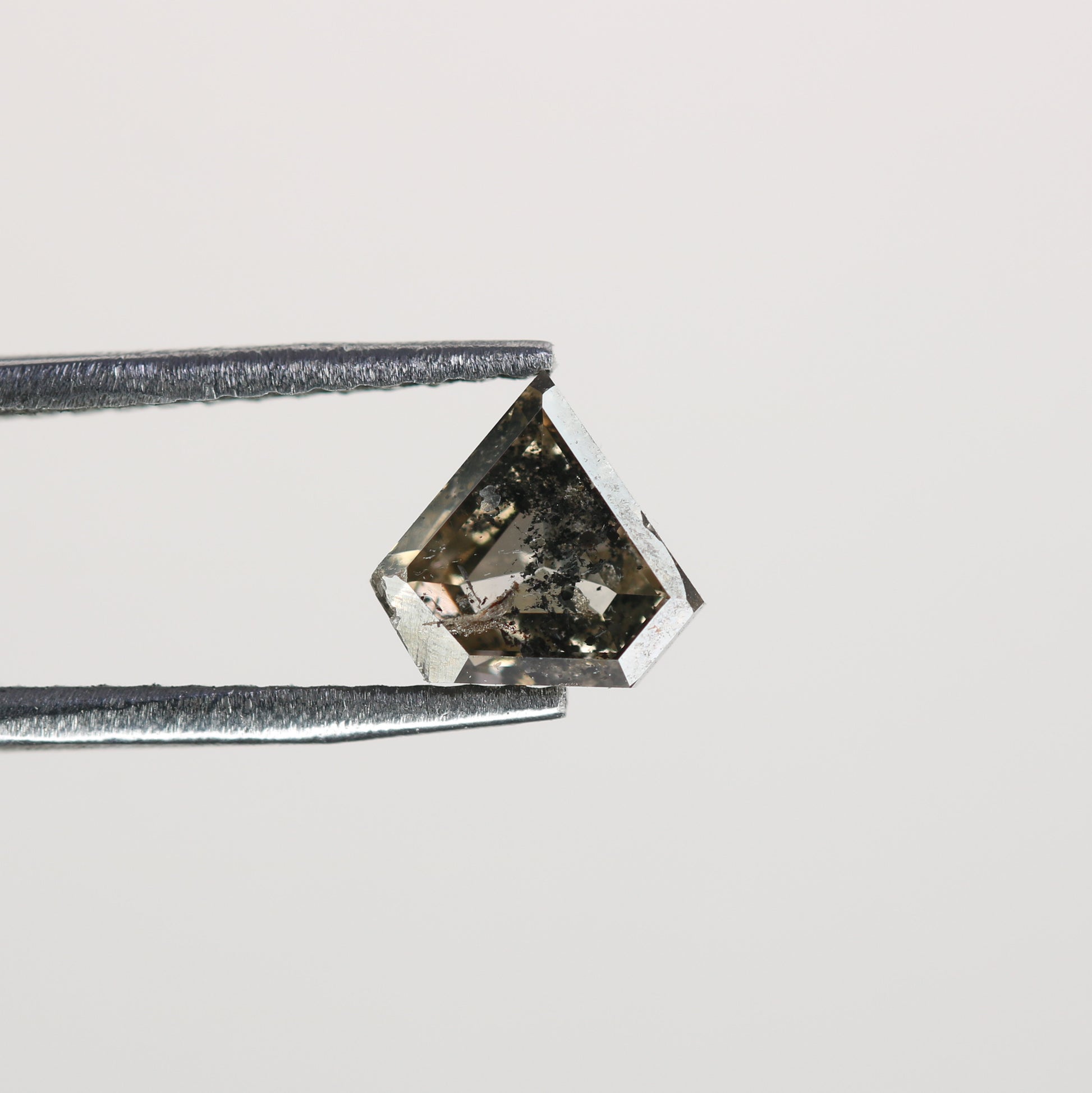 0.70 CT Natural Grey Galaxy Geometric Diamond Shape Salt And Pepper Diamond For Her - JayKrishna Diamond
