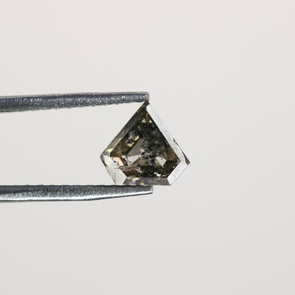 0.70 CT Natural Grey Galaxy Geometric Diamond Shape Salt And Pepper Diamond For Her - JayKrishna Diamond