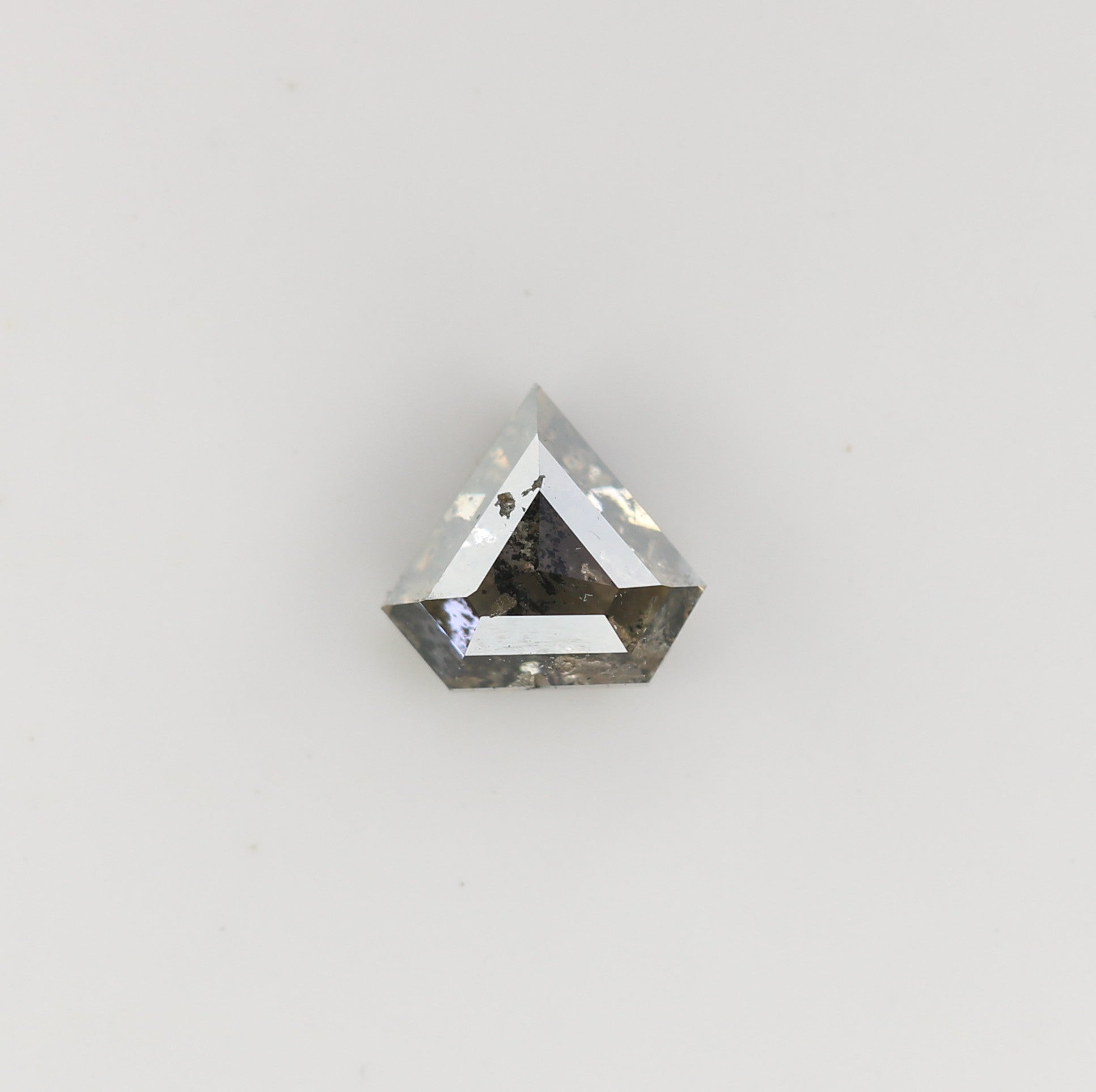 0.70 CT Natural Grey Galaxy Geometric Diamond Shape Salt And Pepper Diamond For Her - JayKrishna Diamond