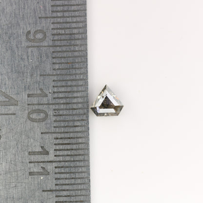 0.70 CT Natural Grey Galaxy Geometric Diamond Shape Salt And Pepper Diamond For Her - JayKrishna Diamond