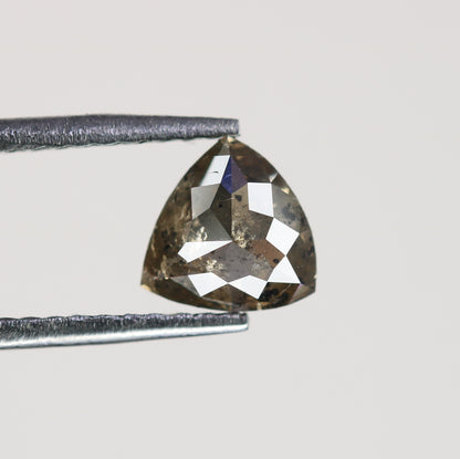0.79 CT Natural Grey Galaxy Trillion Shape Salt And Pepper Diamond For Her - JayKrishna Diamond