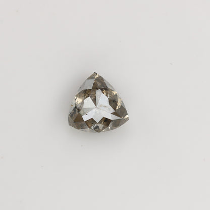 0.79 CT Natural Grey Galaxy Trillion Shape Salt And Pepper Diamond For Her - JayKrishna Diamond