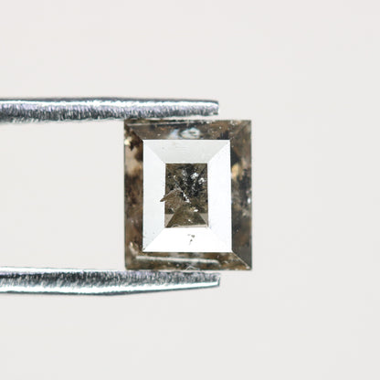 1 CT Natural Grey Galaxy Geometric Square Shape Salt And Pepper Diamond For Her - JayKrishna Diamond