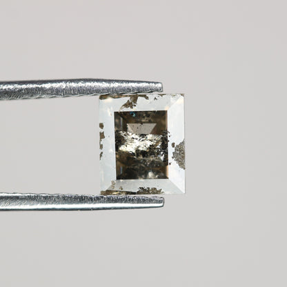 1 CT Natural Grey Galaxy Geometric Square Shape Salt And Pepper Diamond For Her - JayKrishna Diamond