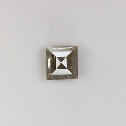 0.69 CT Natural Grey Galaxy Geometric Square Shape Salt And Pepper Diamond For Her - JayKrishna Diamond