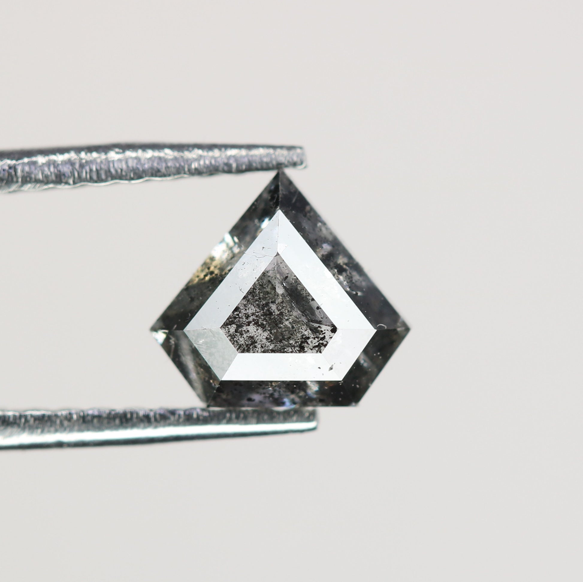 0.75 CT Natural Grey Galaxy Geometric Diamond Shape Salt And Pepper Diamond For Her - JayKrishna Diamond