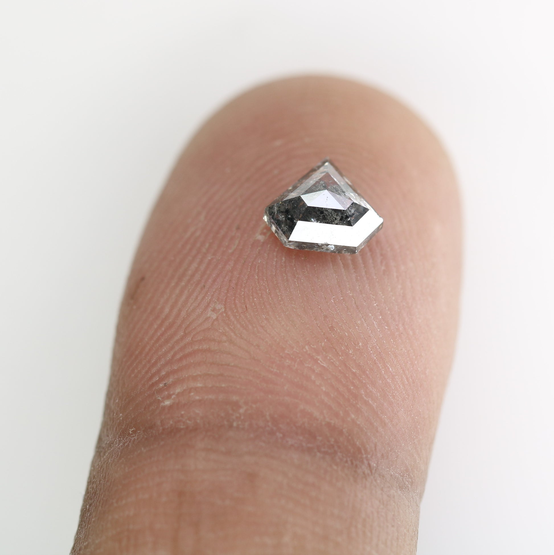 0.75 CT Natural Grey Galaxy Geometric Diamond Shape Salt And Pepper Diamond For Her - JayKrishna Diamond