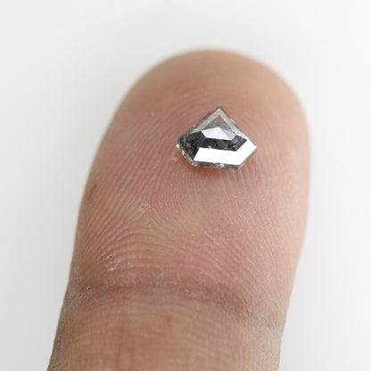 0.75 CT Natural Grey Galaxy Geometric Diamond Shape Salt And Pepper Diamond For Her - JayKrishna Diamond