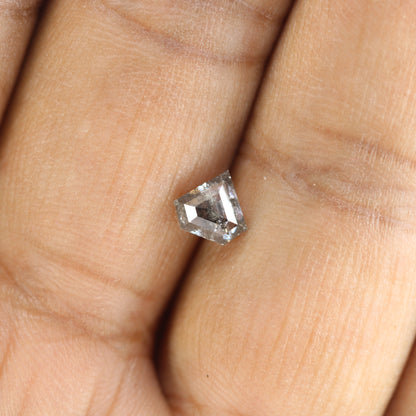 0.75 CT Natural Grey Galaxy Geometric Diamond Shape Salt And Pepper Diamond For Her - JayKrishna Diamond